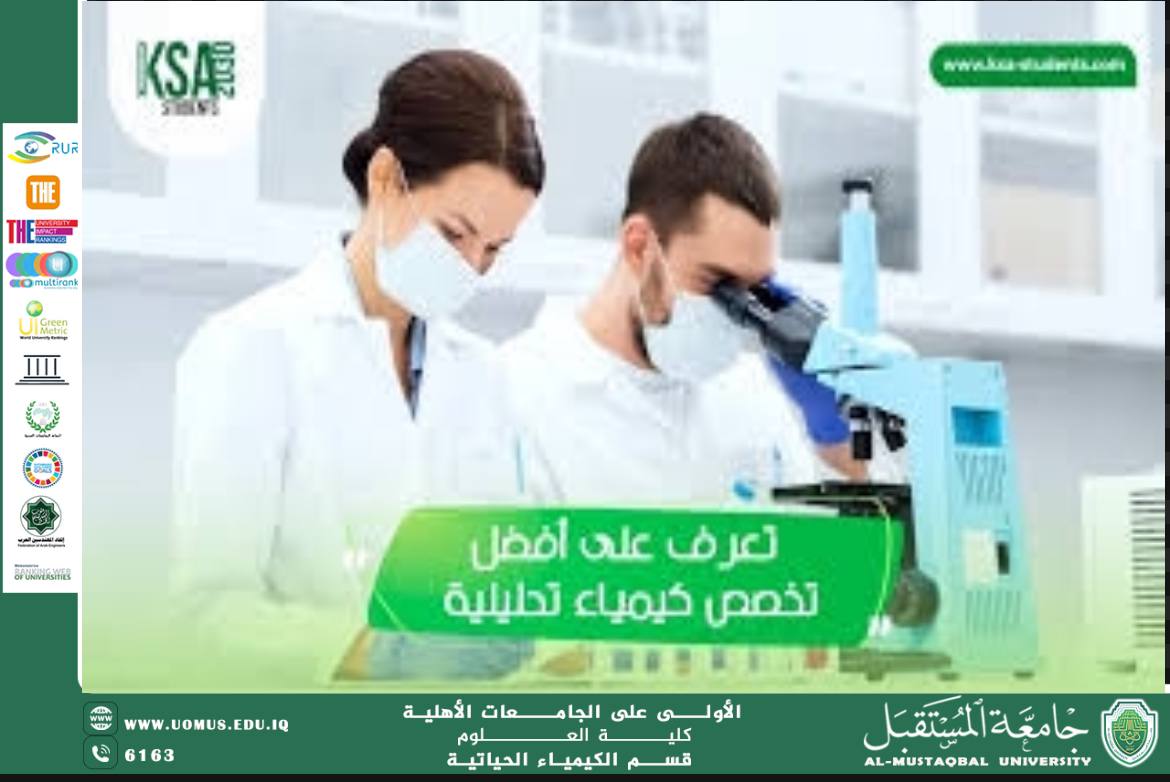 مقالة علمية للمعيدة حوراء علي بعنوان (التقنيات الحديثة في الكيمياء التحليلية وأثرها على التشخيص الطبي)