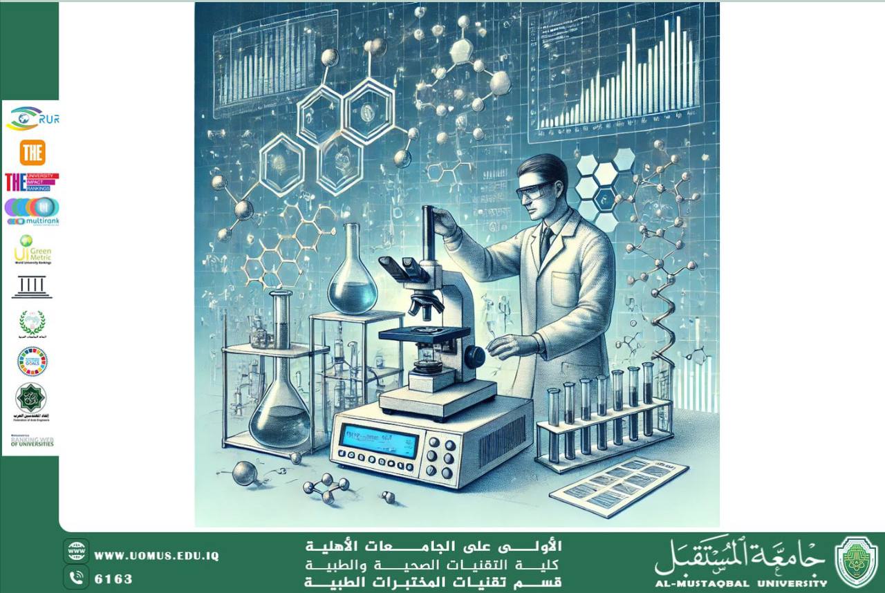 مقالة علمية للسيدة زينب مهدي صالح بعنوان التفاعل بين الكيمياء والتحليل في دور المحلل الكيميائي في البحث العلمي