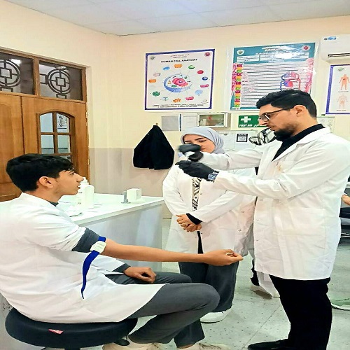 Blood collection workshop for first-year students