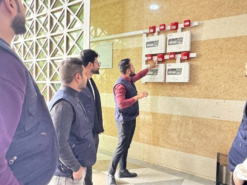  ورشة عمل لقسم تقنيات البصريات بعنوان ( نظام إطفاء الحرائق وأنواع الطفايات في جامعة المستقبل) 