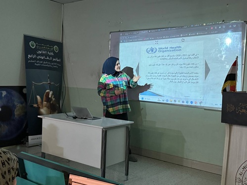 سمنار علمي مقدم من قبل الإدارية غفران صباح طعمة حول زواج القاصرات في قسم تقنيات البصريات