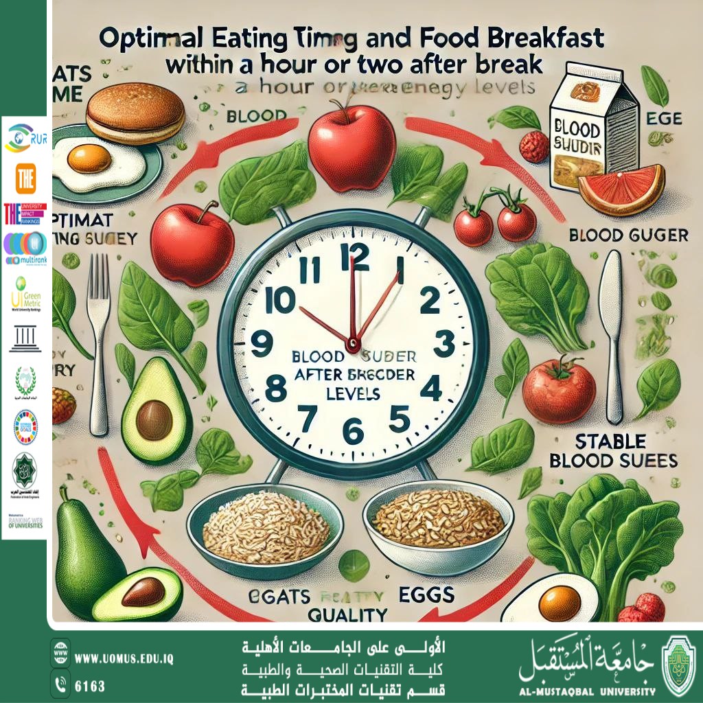 مقالة علمية للسيدة زينب مهدي صالح بعنوان تأثير توقيت ونوعية الطعام بعد الإفطار على مستويات السكر والطاقة