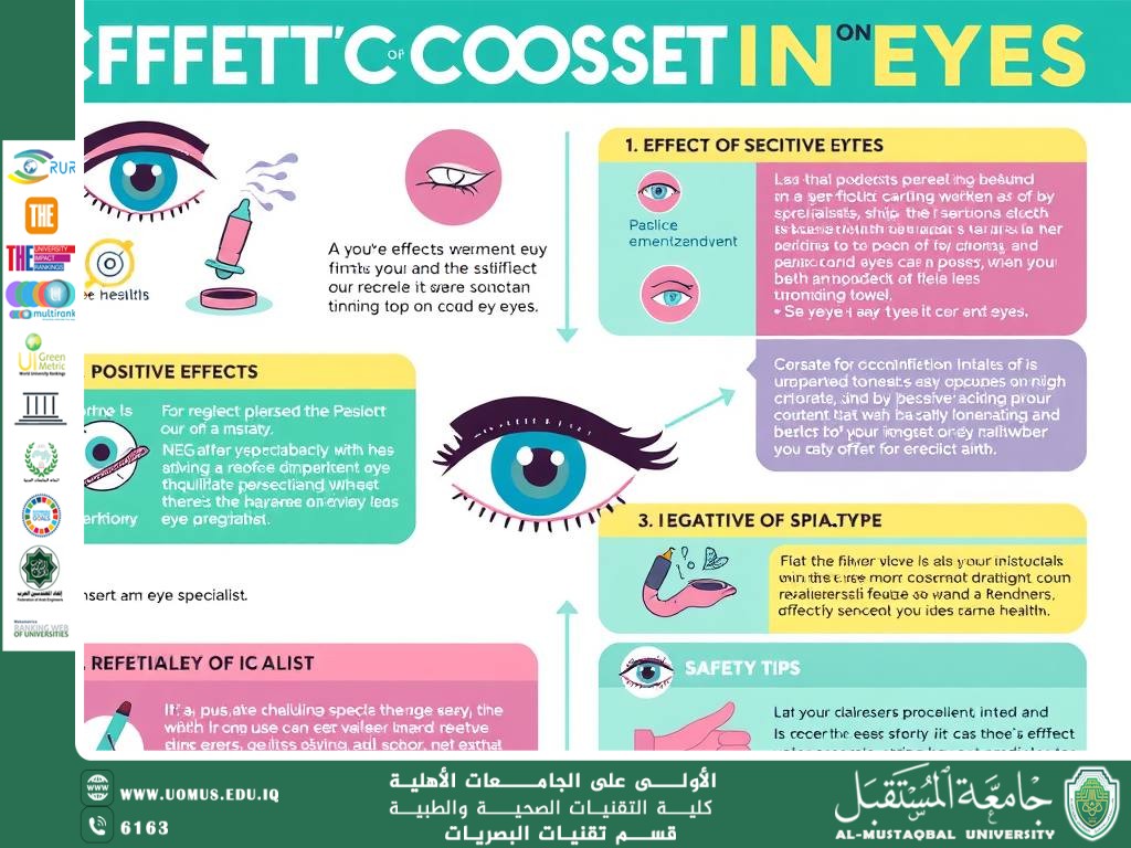مقالة علمية للمعيدة حنين حيدر حسين بعنوان (مستحضرات التجميل في تعزيز جمال العيون).