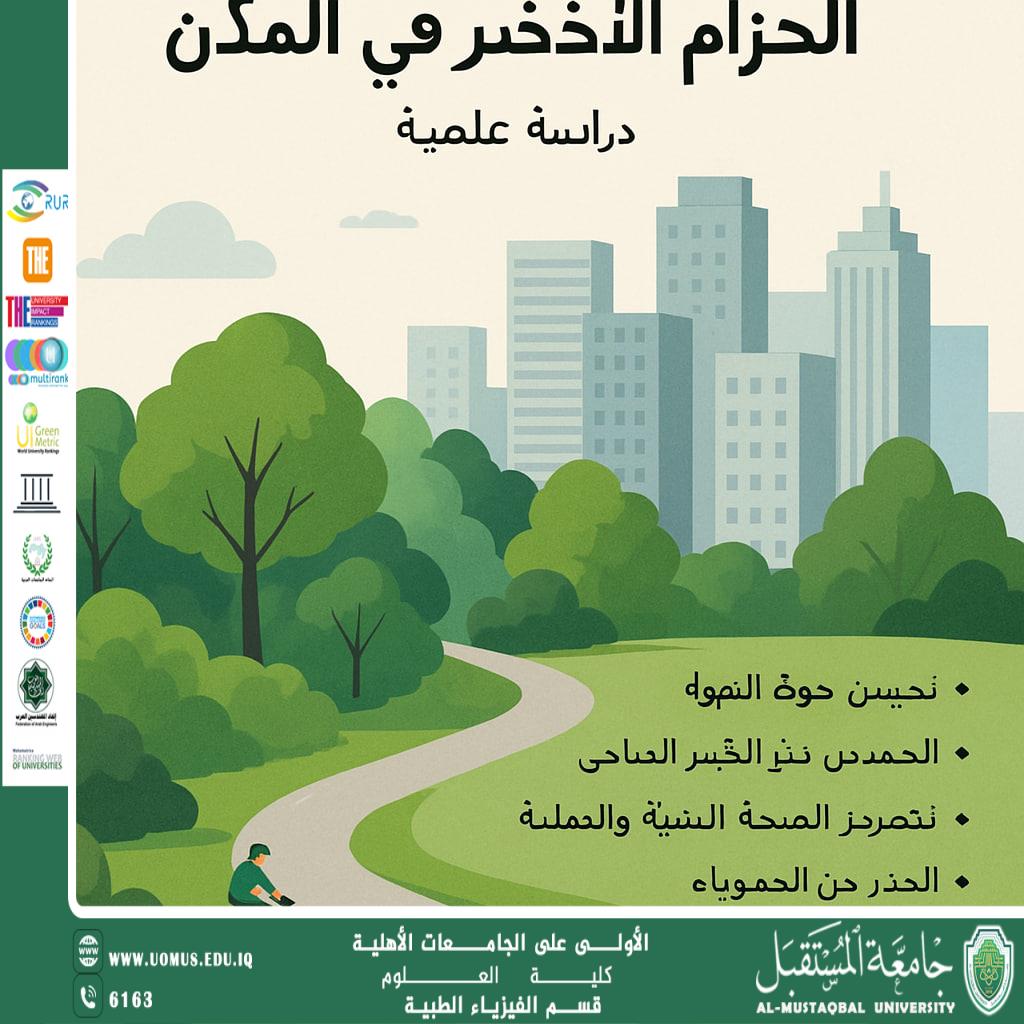 The Importance of Green Belts in Cities: A Scientific Study By Msc.Israa Husain-