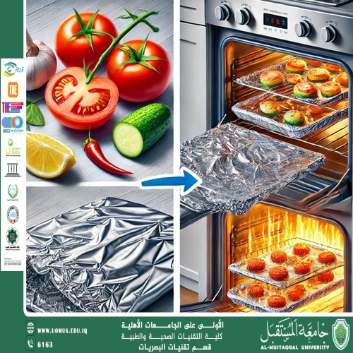 مقالة علمية للمعيدة تمارا نهاد عباس بعنوان (تأثير ورق الألمنيوم على الطعام)