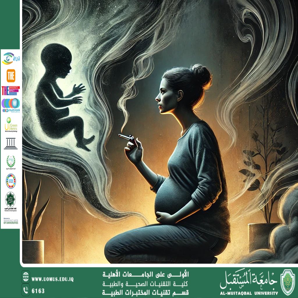 مقالة علمية للسيدة زهراء ماجد نصيف بعنوان اضرار التدخين على الحوامل والاطفال