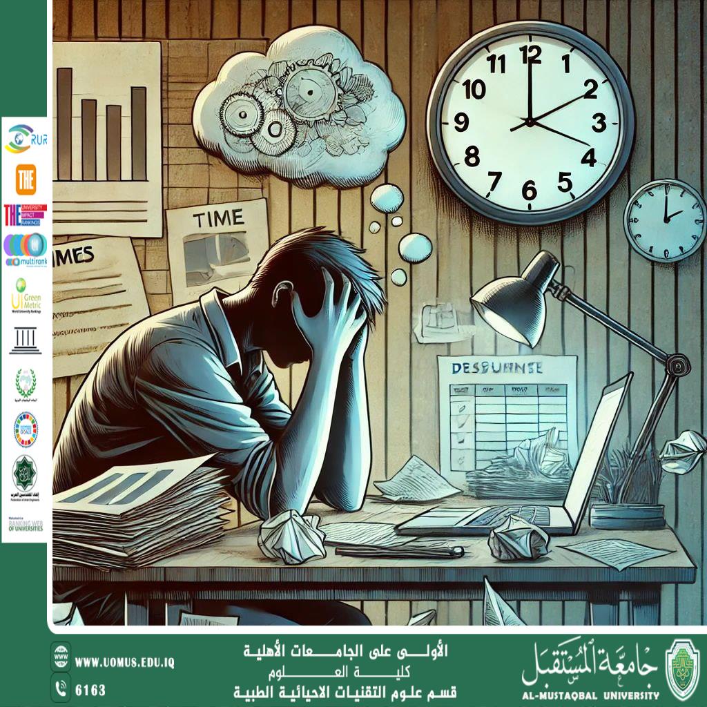 مقالة علمية للمعيدة ( مدلولة مؤيد فايق ) بعنوان ""تأثير الضغوطات النفسية على الأداء الوظيفي""