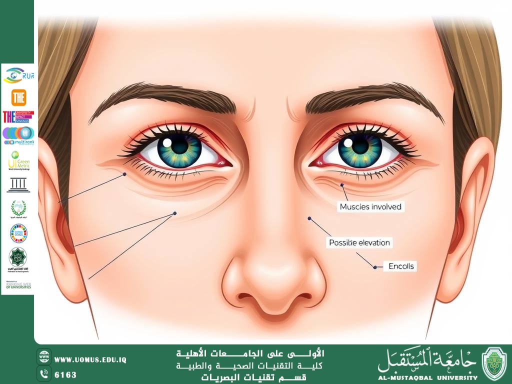 مقالة علمية للمعيدة حنين حيدر حسين بعنوان(سقوط الأجفان).