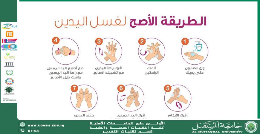 غسل وتعقيم اليدين كوسيلة فعالة للحد من انتشار الأمراض المعدية في البيئات المجتمعية والصحية
