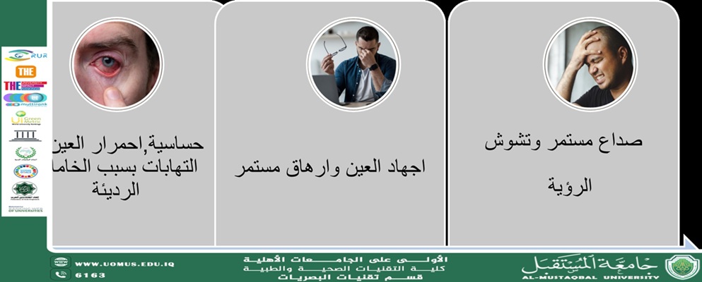 مقالة علمية للتدريسة نور خميس بعنوان(النظارات المقلدة... رؤية مزيفة وخطر حقيقي).