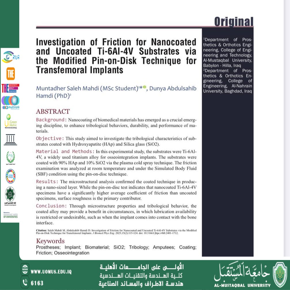 New Research Achievement on Enhancing the Performance of Titanium Alloys in Prosthetic Implants