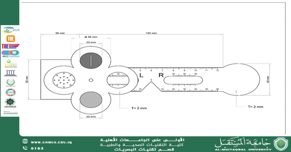 مقالة علمية لرئيس قسم تقنيات البصريات أ.م.د.منذر سمين شكر بعنوان(أداة فحص عين المريض المصاب بالرأرأة).