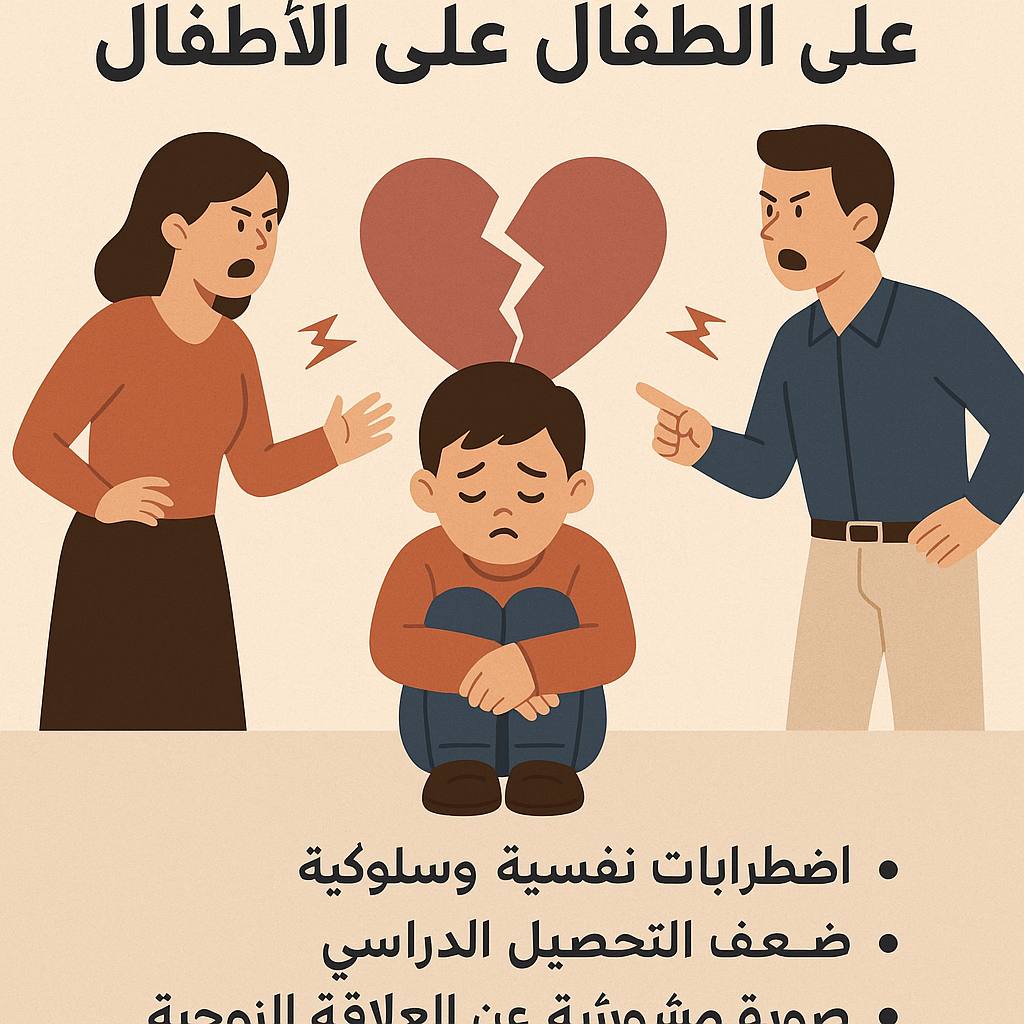 مخاطر الزواج الفاشل على الأطفال