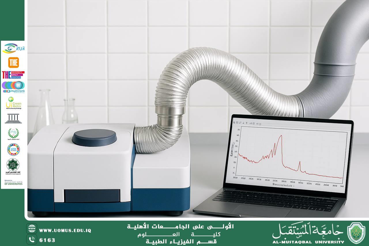 A scientific article by the teaching assistant (Hanin Hani) entitled “Stability analysis of the laser spectrum generated from laboratory ventilation systems using FTIR techniques.”