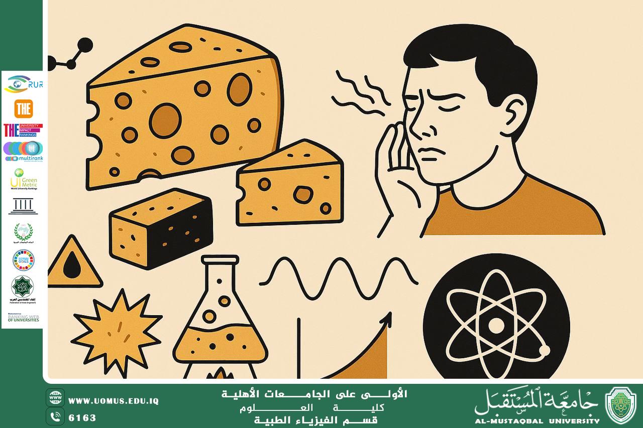 A scientific article by the teaching assistant (Ahmed Abdel Salam) entitled “The Harmful Effects of Cheese and Its Relationship to Physics”