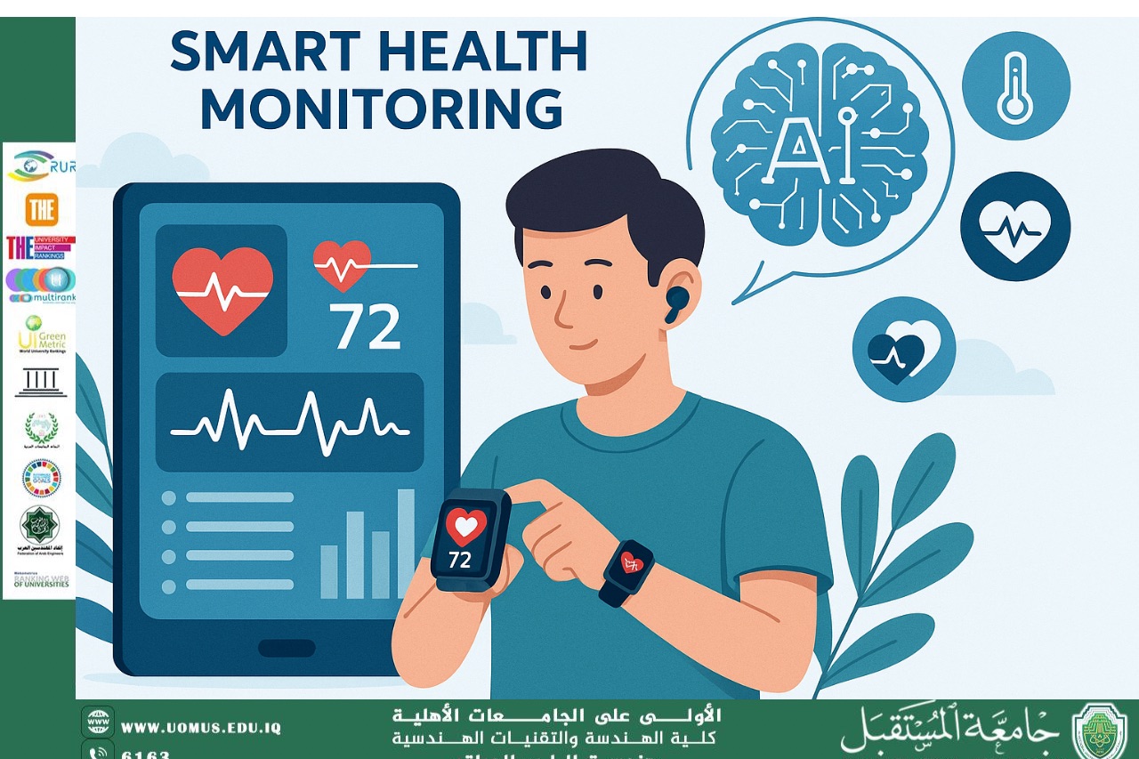 مقالة بعنوان "Designing smart health monitoring systems using wearable devices and artificial intelligence technologies"للمهندسة زهراء محمد كاظم 