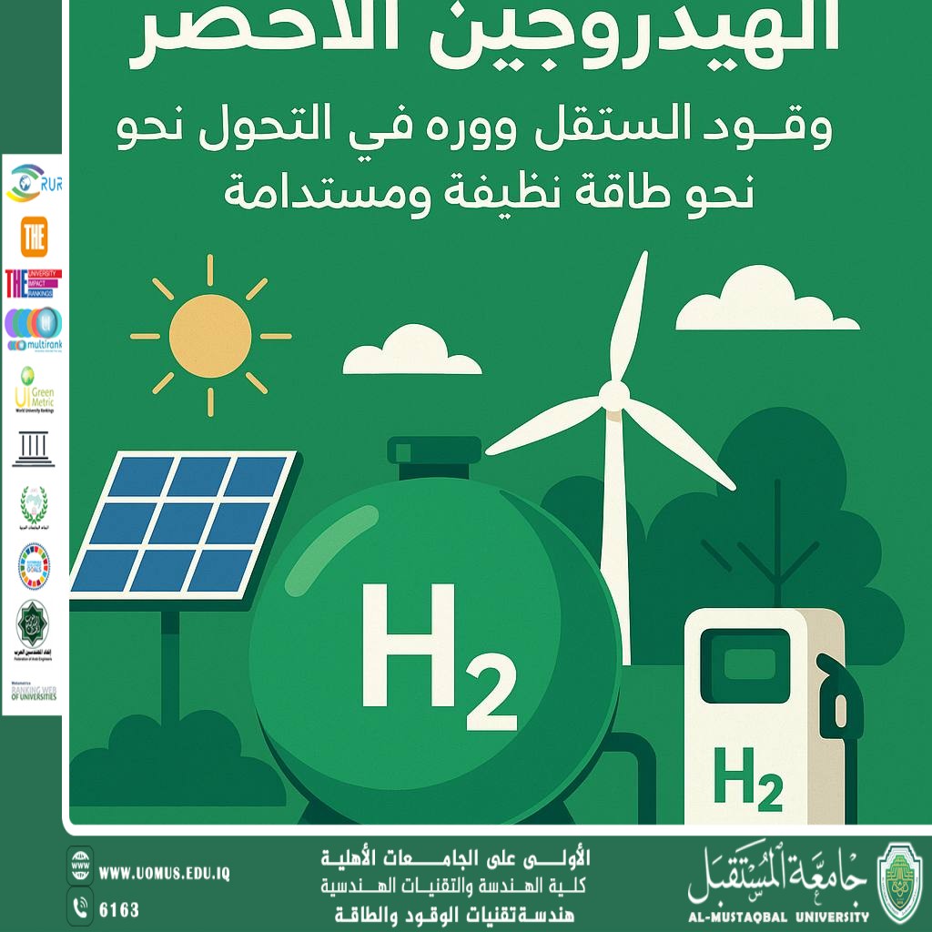 الهيدروجين الأخضر: وقود المستقبل ودوره في التحول نحو طاقة نظيفة ومستدامة