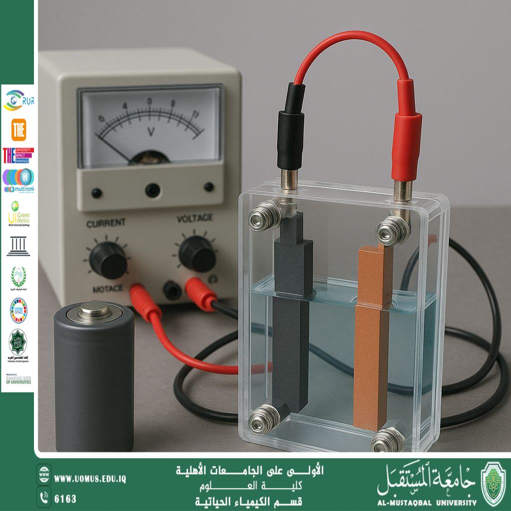 مقالة علمية للتدريسي م.م احمد محمد يوسف بعنوان "الكيمياء الكهربائية ودورها في الصناعة"