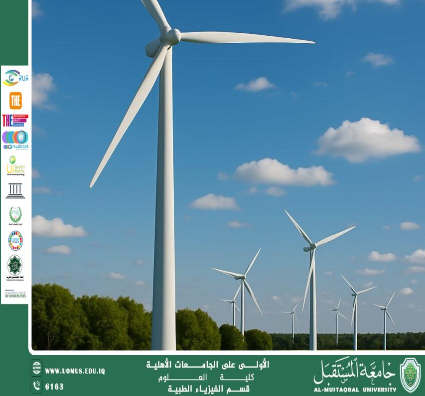A scientific article by the lecturer (Assistant Lecturer Samaher Saad) entitled “The Impact of Wind on the Environment: Clean and Renewable Energy”