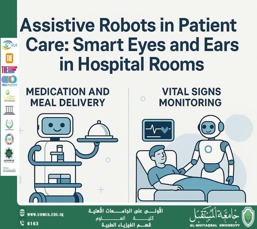 A scientific article by the teaching assistant (Hassan Hadi) entitled “Robots assisting in patient care: smart eyes and ears in hospital rooms”