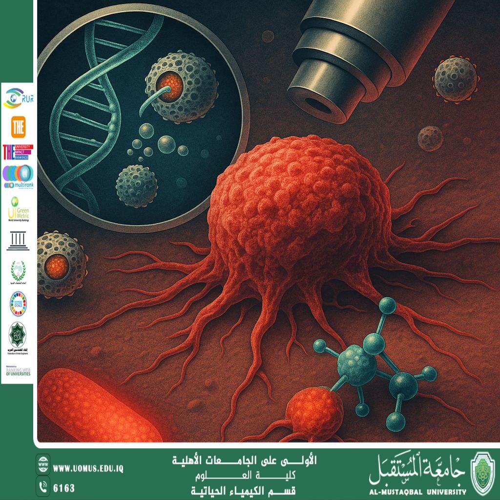 مقالة علمية للتدريسي م.م احمد محمد يوسف بعنوان"القاتل الصامت تحت المجهر: كيف تقود الكيمياء الحيوية الجيل الجديد من العلاجات الشخصية للسرطان