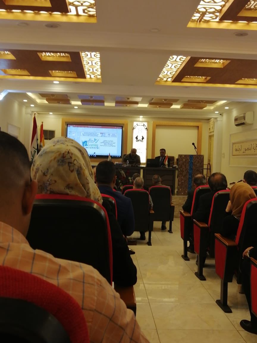 مشاركة كلية المستقبل الجامعة بحضور ورشة العمل الخاصة بالتعليم الالكتروني يوم الاربعاء ٩/١٠/٢٠١٩ بقاعة  كلية المنصور الجامعة.