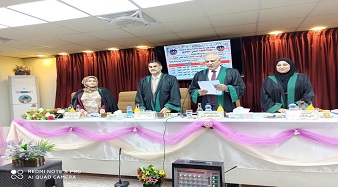 تعزيزاً لآفاق التعاون العلمي والأكاديمي بين اساتذة الجامعات العراقية ، ترأس الأستاذ المساعد الدكتور منذر فاضل حسن معاون عميد كلية المستقبل الجامعة للشؤون الإدارية مناقشة طالبة الماجستير (سهاد عبيد صبي سماوي) في جامعة بابل