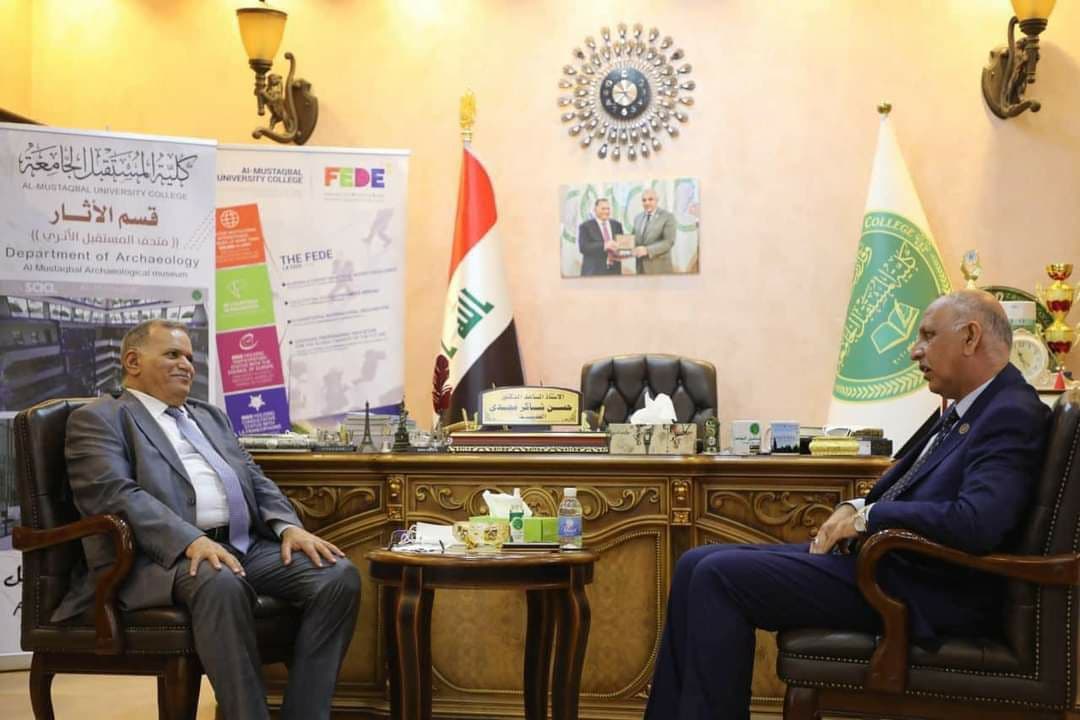 زيارة السيد رئيس جامعة الفرات الاوسط التقنية الاستاذ الدكتور مظفر الزهيري لكلية المستقبل الجامعة