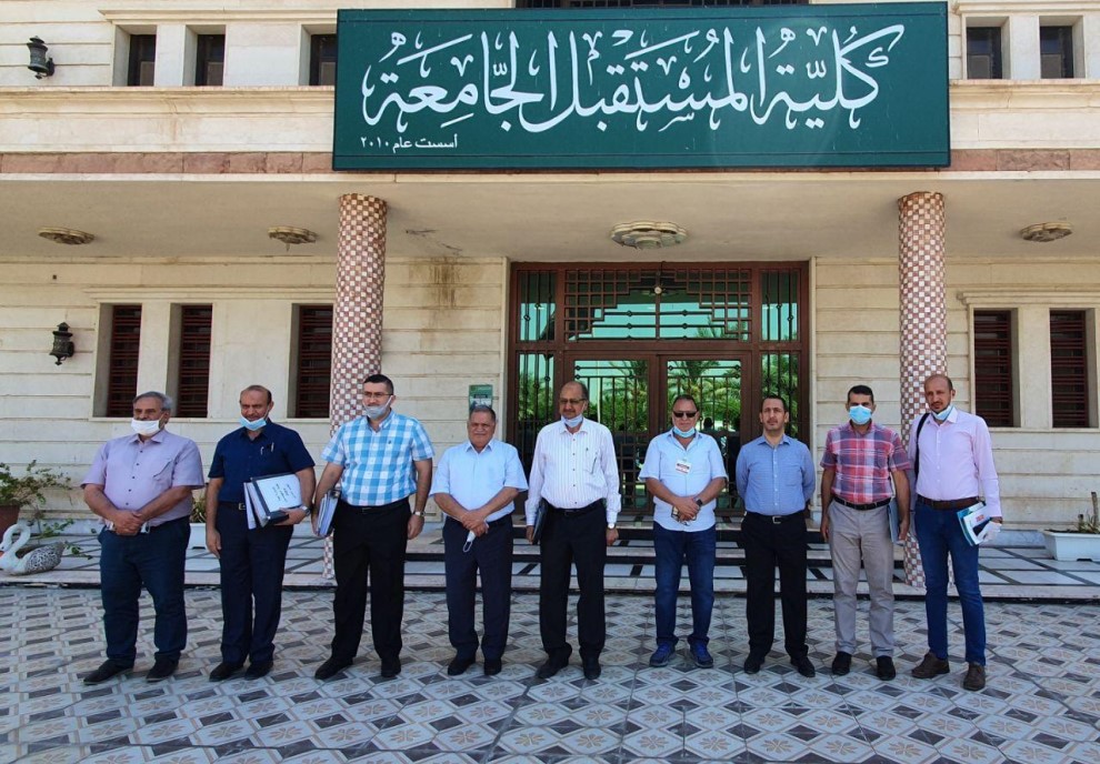 السيد عميد كلية المستقبل الجامعة يستقبل  وفداً من نقابة المهندسين العراقيين المقر العام