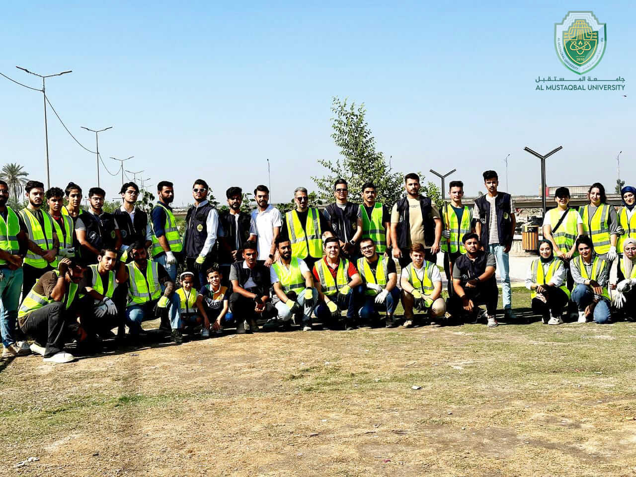 جامعة المستقبل تنظم حملة تشجير على كورنيش الحلة 