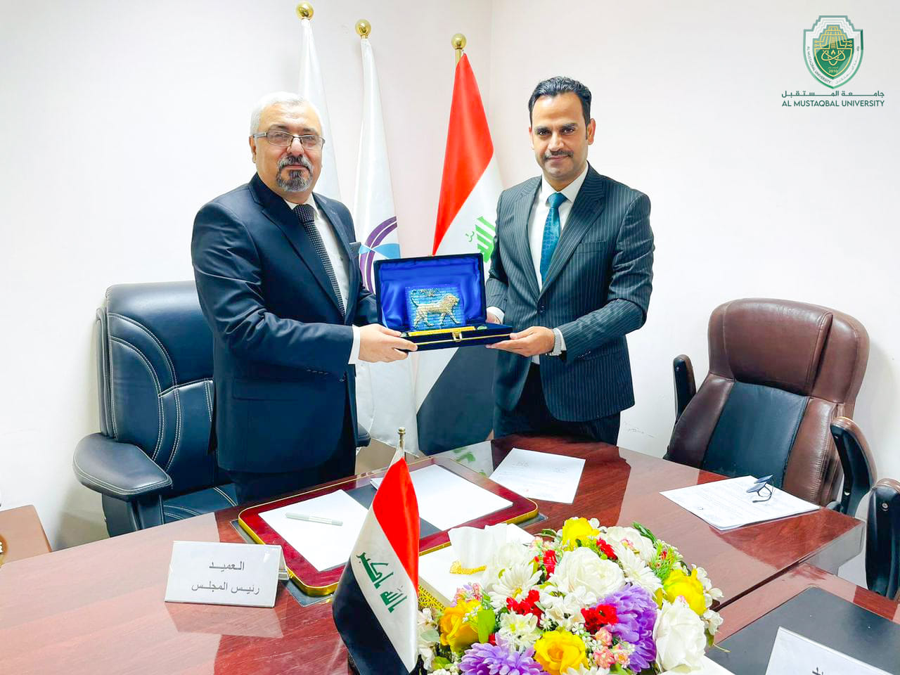 وفد من كلية الصيدلة في جامعة المستقبل يزور جامعة النهرين لتعزيز التعاون العلمي