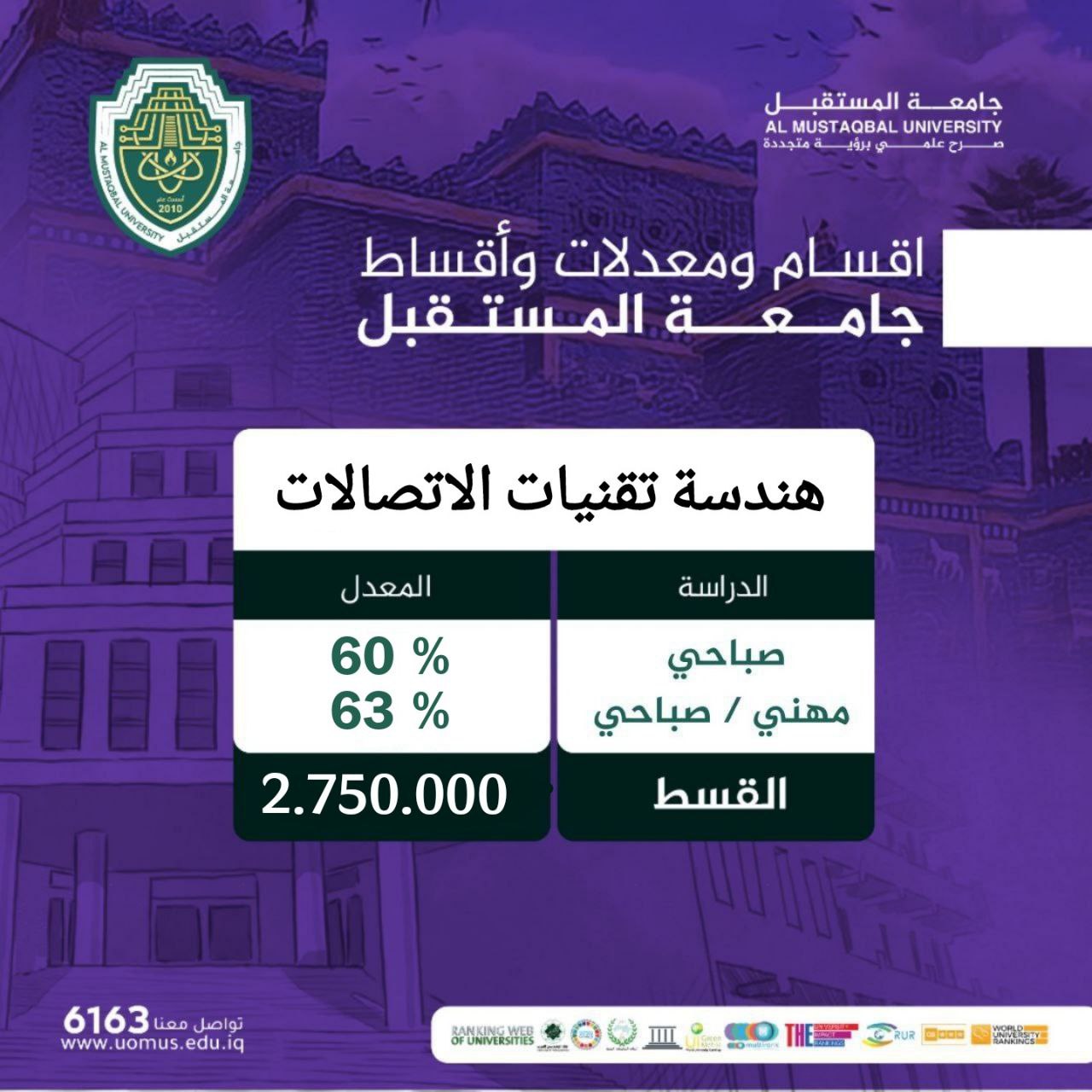 قسم هندسة تقنيات الاتصالات في جامعة المستقبل 