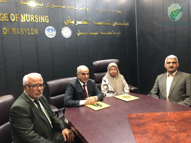  اتفاقية توأمة وتعاون علمي وبحثي بين كلية التمريض بجامعة بابل وكلية التمريض بجامعة المستقبل 