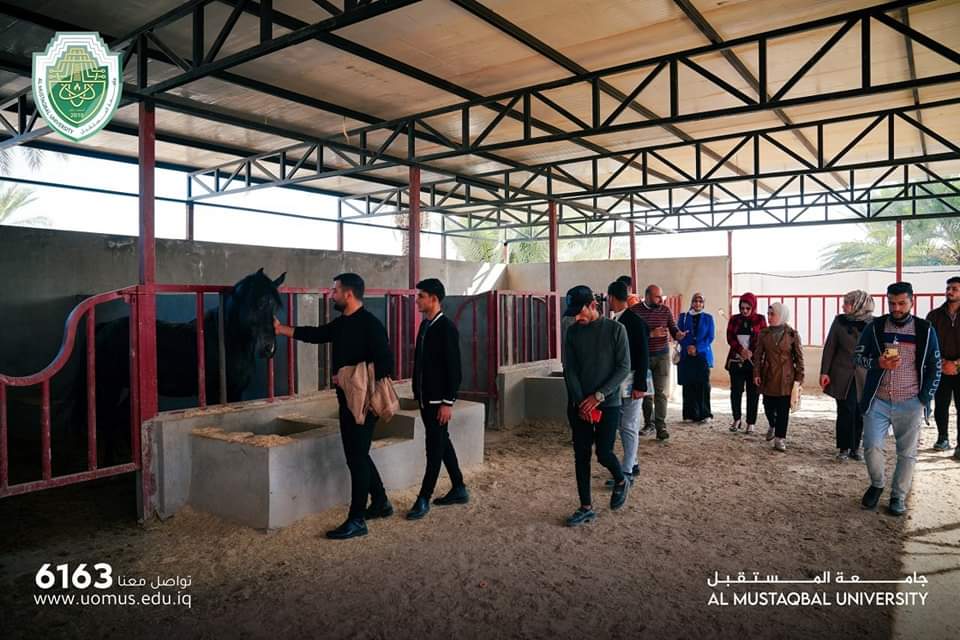 جامعة المستقبل تستقبل سفرة علمية من جامعة القاسم الخضراء لزيارة محمية الحيوانات الخاصة بالجامعة 