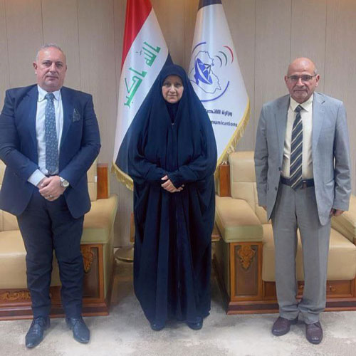 وفد جامعةً المستقبل يلتقي معالي السيد وزير الاتصالات الدكتورة هيام الياسري 