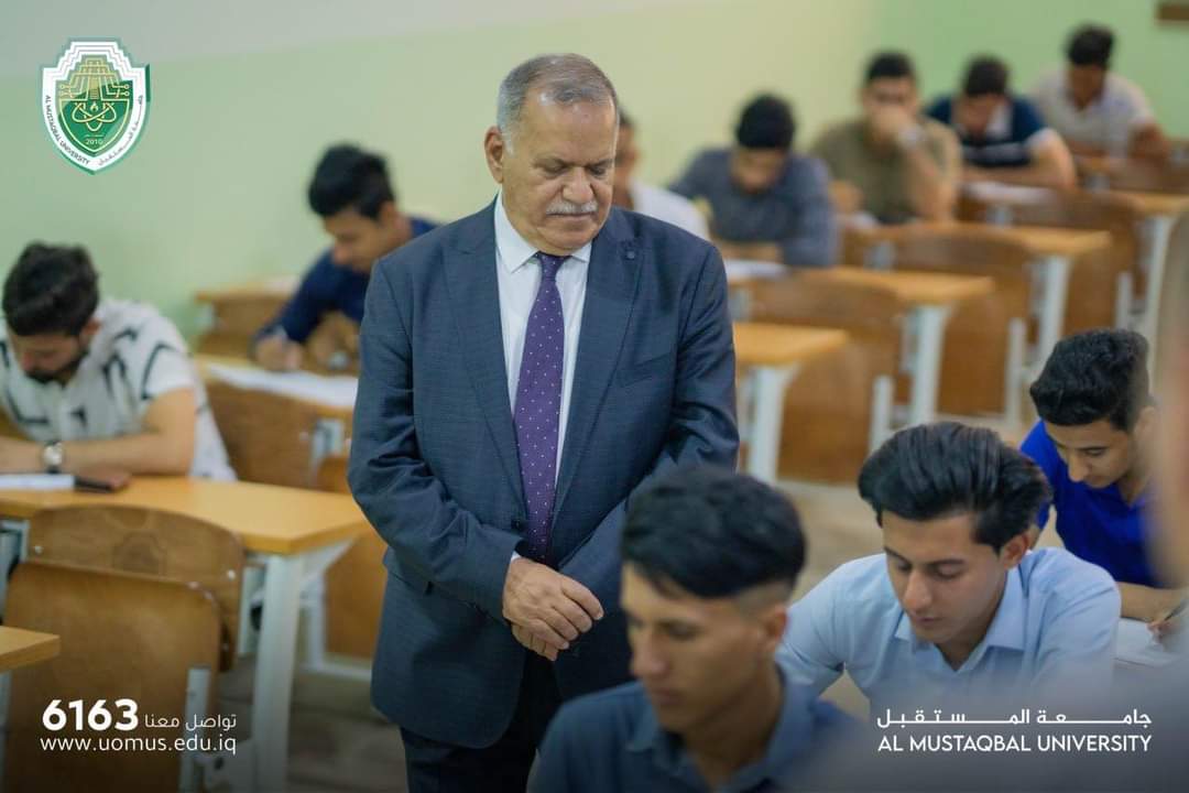 السيد رئيس جامعة المستقبل يجري جولة تفقدية لمتابعة  سير الامتحانات النهائية للعام الدراسي ٢٠٢٣-٢٠٢٤