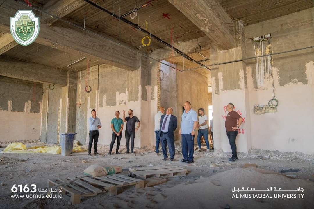 رئيس جامعة المستقبل يتابع ميدانياً  تقدم العمل في مشاريع الأعمار .