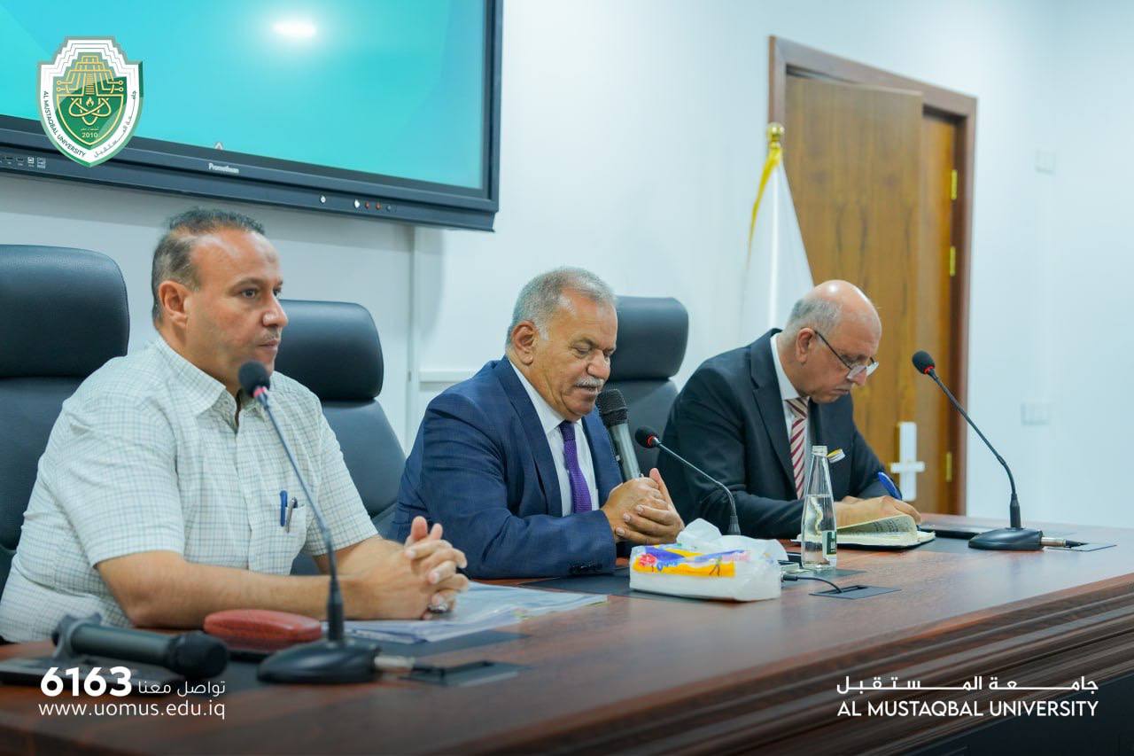 رئيس جامعة المستقبل يعقد اجتماعاً موسعاً مع مجلس كلية الهندسة والتقنيات الهندسية..