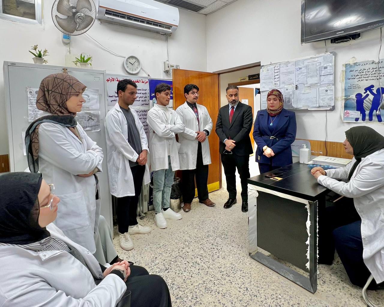 زيارة طلبة قسم تقنيات الكلية الصناعية الى مركز صحي شهداء نادر