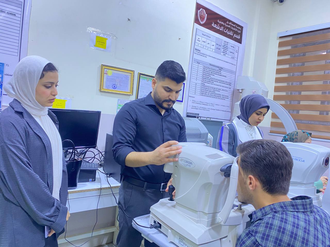 Eye tests for students during the Sustainability Festival