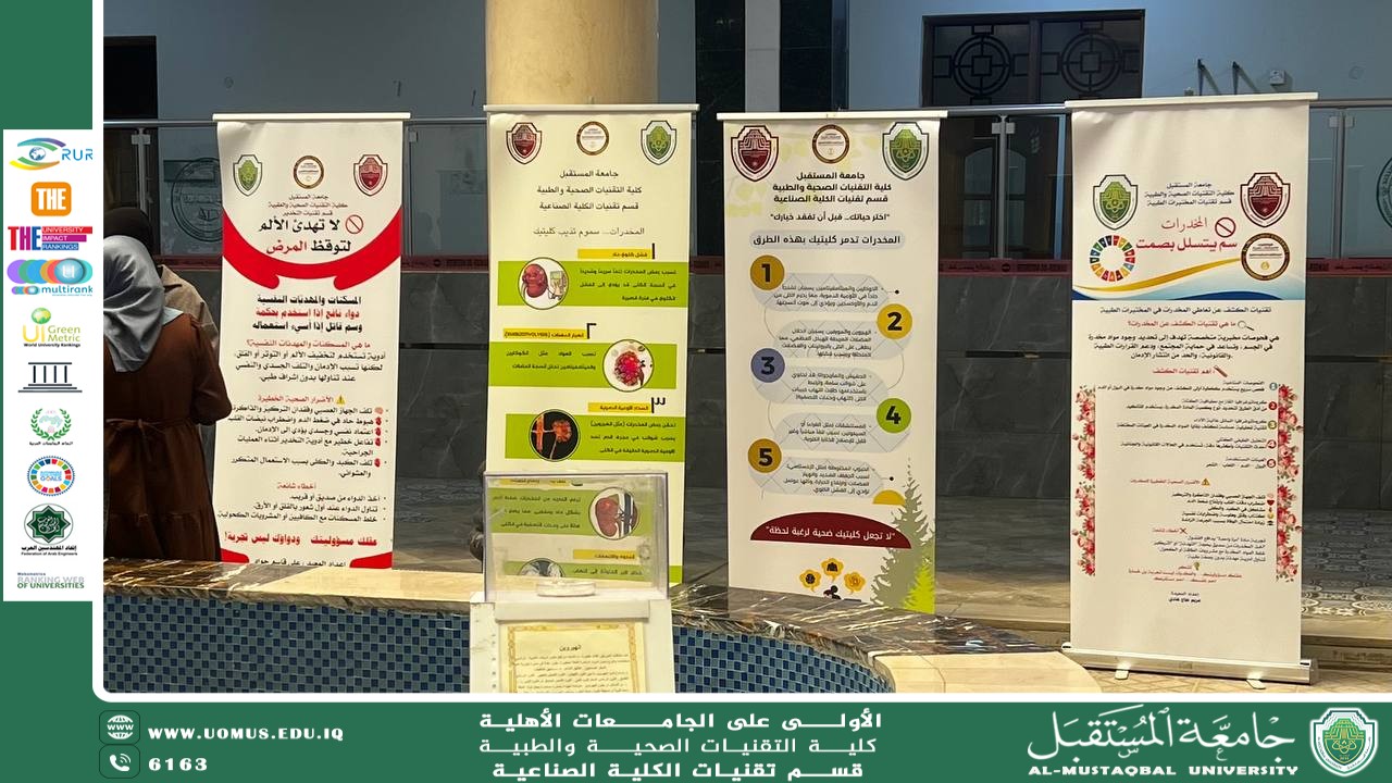 The Department of Industrial College Technologies Presents Awareness Posters at the Drug Risks Exhibition