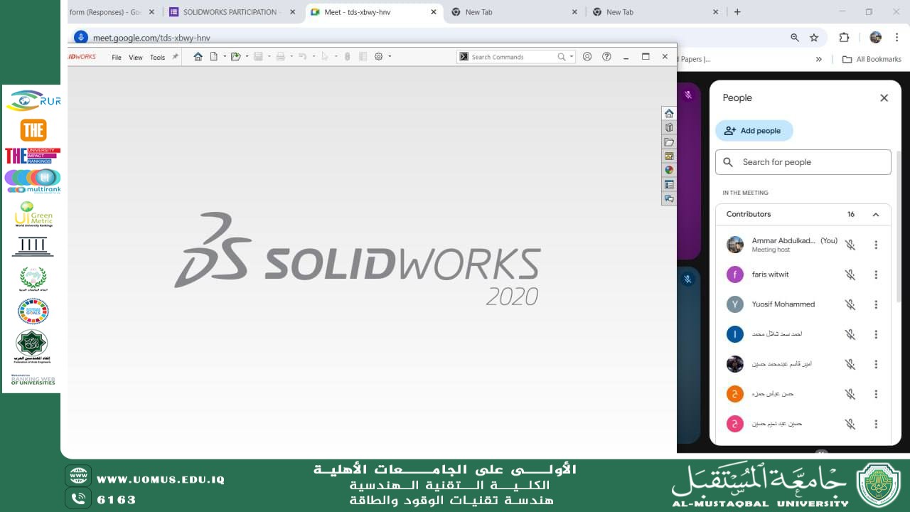 Launching an Online Training Workshop on SOLIDWORKS and Its Role in Oil Refineries