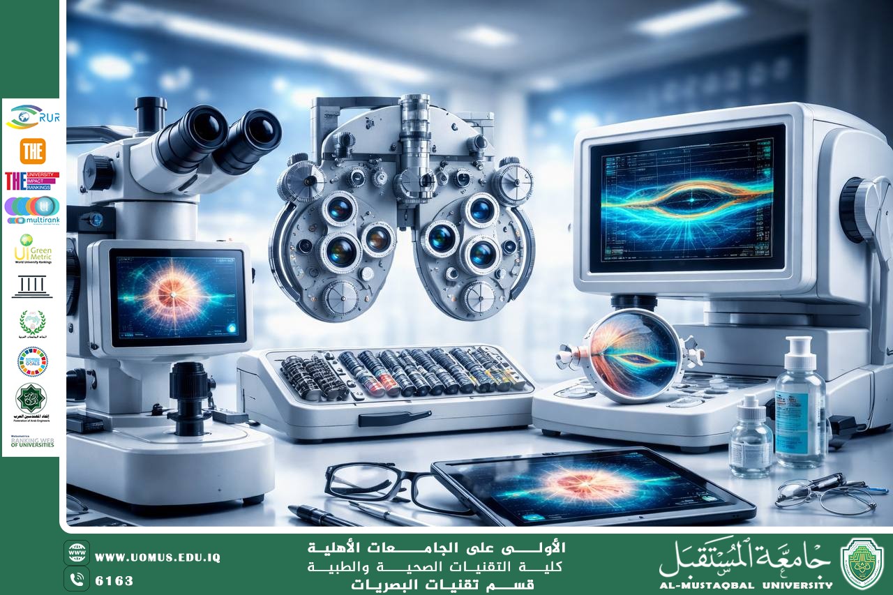 مقاله علمية للتدريسيه ريهام صفاء نجم بعنوان العيون الرقمية: التأثير الخفي لضوء الشاشات على البنية المجهرية للشبكية والأداء البصري