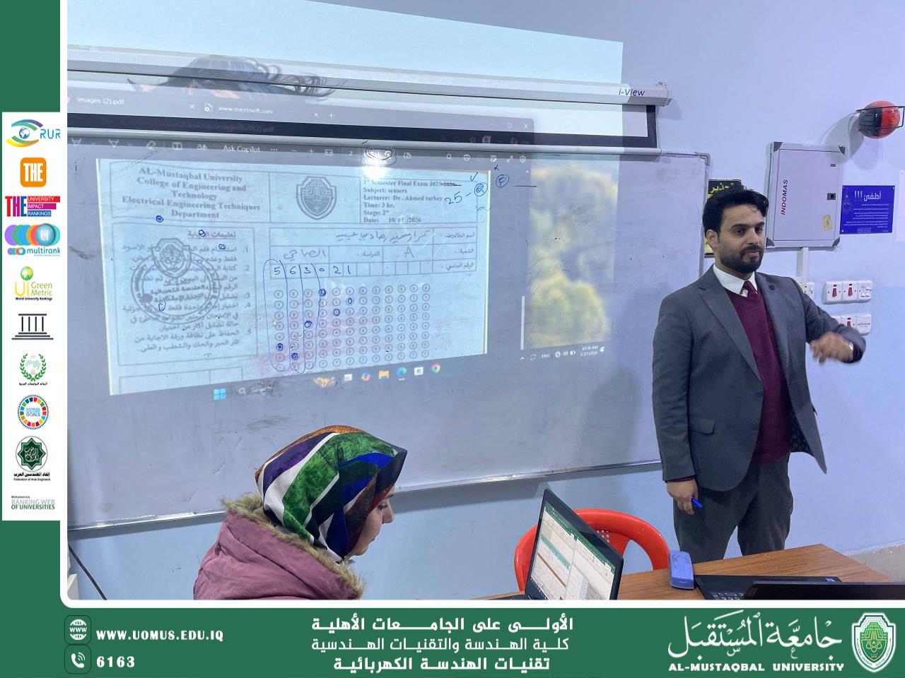 Training workshops for first-year students on exam instructions and the bubble sheet mechanism.