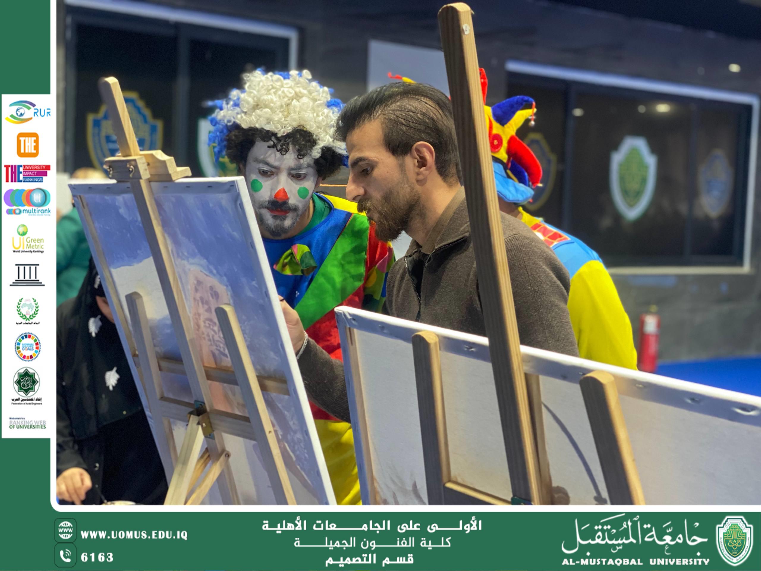 الرسم الحر في مهرجان «حين يرسم الفن شجاعة الوطن» يعكس رؤى الطلبة الفنية