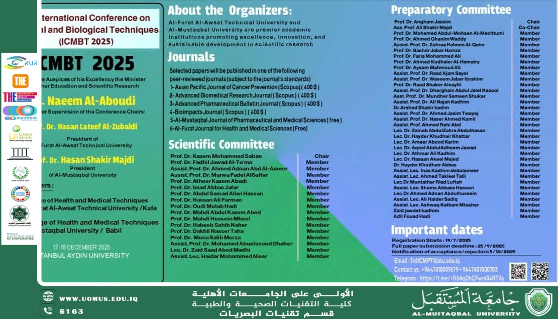 Announcement of the Third International Conference on Medical and Biological Technologies (ICMBT 2025)