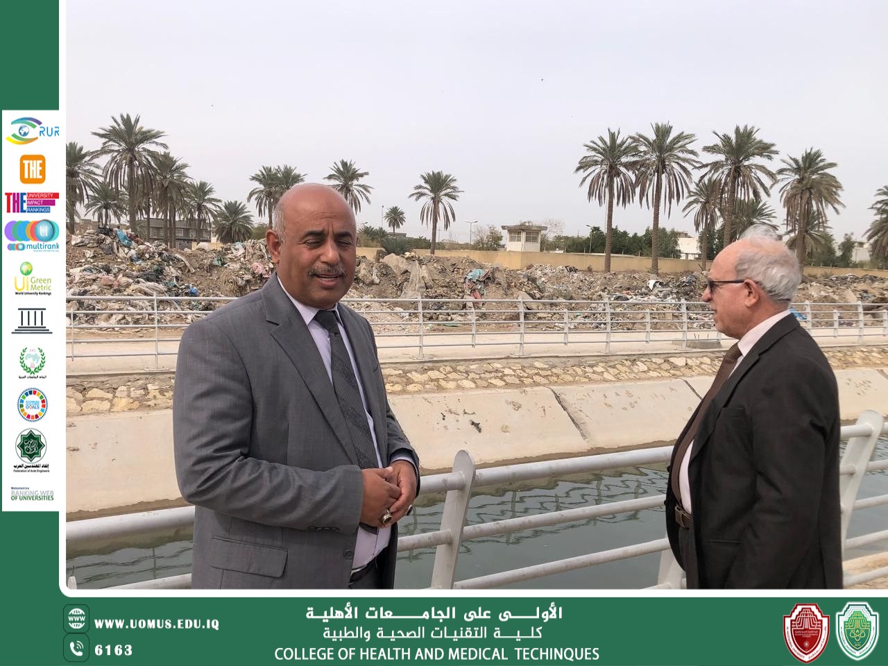 For a Cleaner and More Beautiful Environment… Awareness Campaign by Faculty Members to Preserve Al-Yahudiya River in Al-Hilla