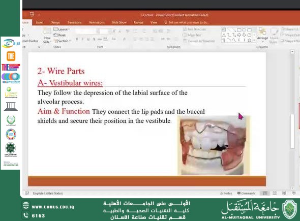 Compensation for theoretical and practical lectures for students of the Department of Dental Technology