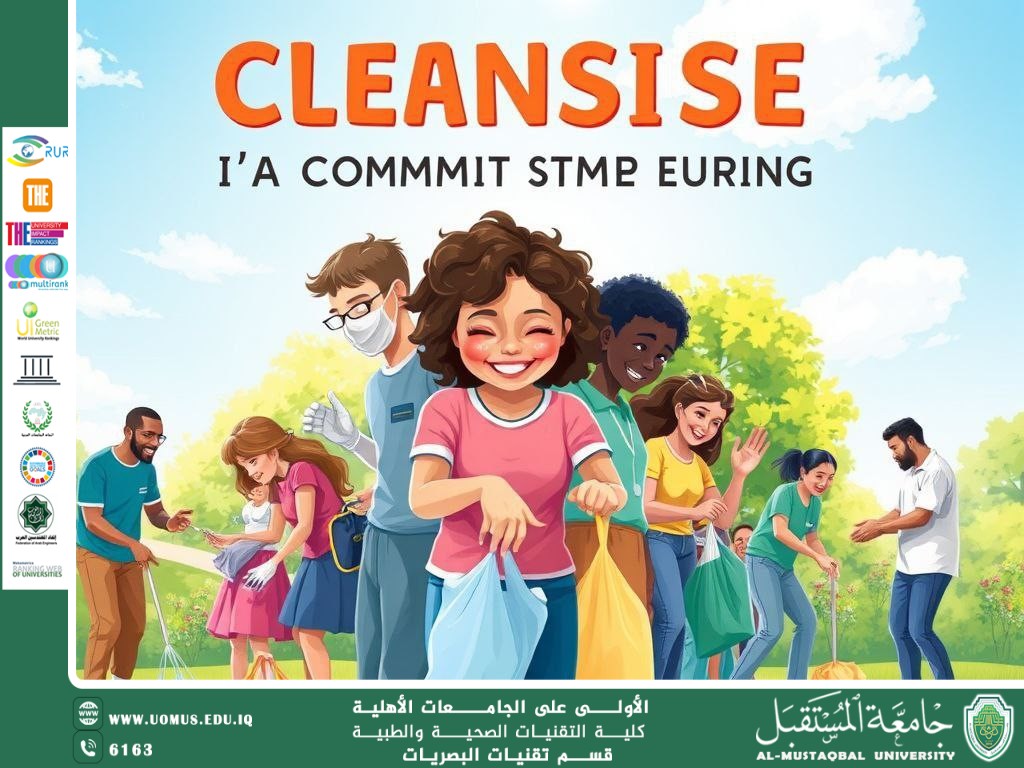 مقال علمية للتدريسي ابراهيم سعد بعنوان النظافة: ليست مجرد عمل بل رسالة التزام وإتقان يقدمها المخلصون يوميا