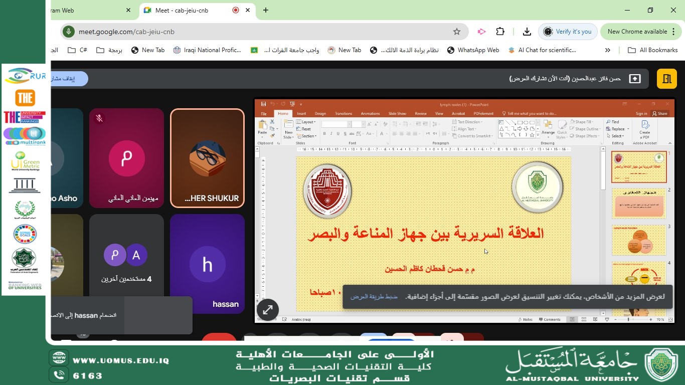 A Scientific Workshop Entitled “The Clinical Relationship Between the Lymphatic Glands and the Eye